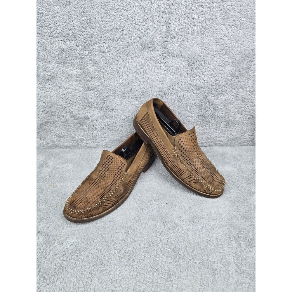 Tommy Bahama Shoes Mens Size 9 Felton Loafer Perforated Tan Leather Resort